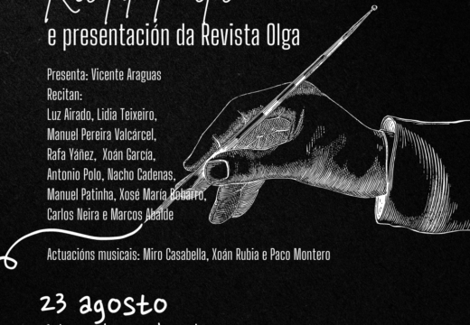 A Casa da Cultura acollerá o martes un recital poético e a presentación da Revista Olga